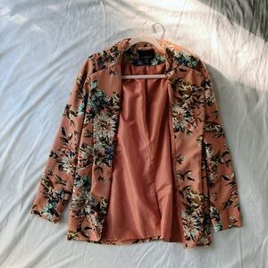 Cynthia Rowley Peach Floral Blazer